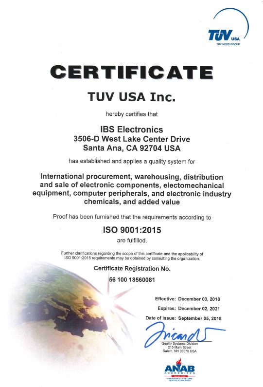 ISO 1999:2000 Certification