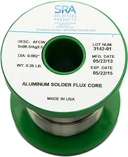 Aluminum Solder Wire 96.5 Sn/3.5Ag .062 Flux Core