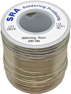 SRA Soldering Products WBRC96432 Lead Free Rosin Flux Core Silver Solder, 96/4 .032-Inch, 1-Pound Spool