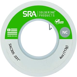 Lead Free No-Clean Flux Core Silver Solder, SAC305 .031-Inch, 4 Ounce Spool